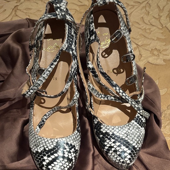 Christian Louboutin Snakeskin Pattern Heels - Picture 3 of 6